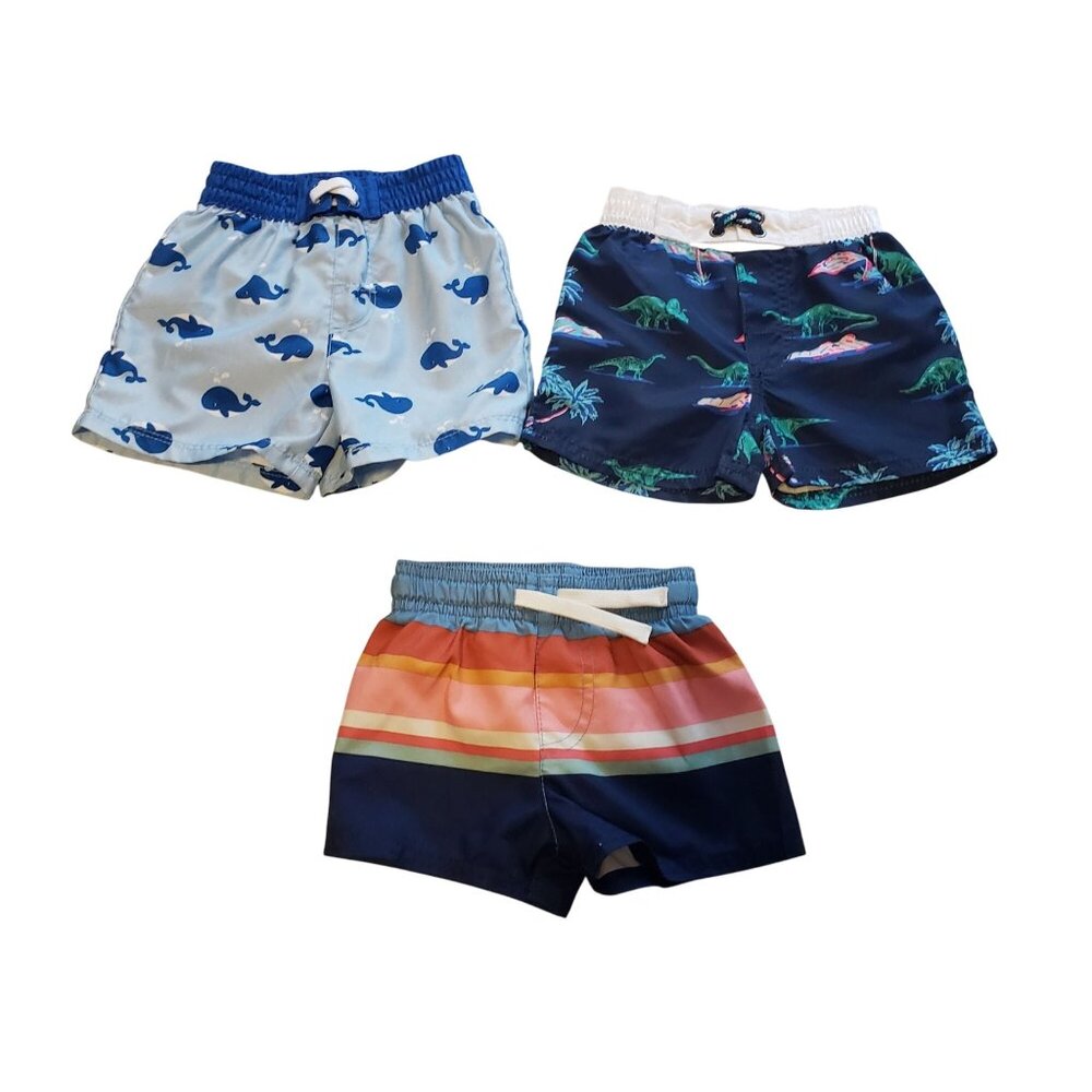 Baby Swim Trunk Bundle Cat and Jack Oshkosh W0nder Kids Size 0-3 Month